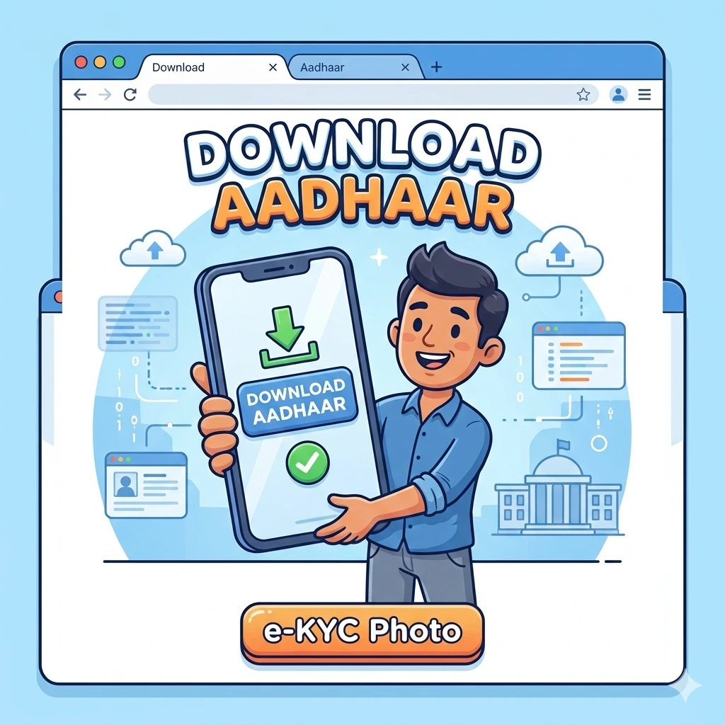 Cartoon Model with Aadhaar